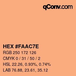 Color code: HEX #FAAC7E | qconv.com