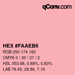 颜色代码: HEX #FAAEB6 | qconv.com