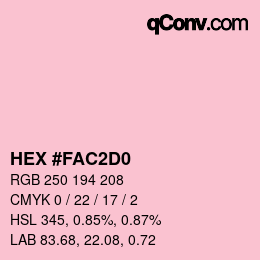颜色代码: HEX #FAC2D0 | qconv.com