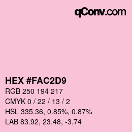 Color code: HEX #FAC2D9 | qconv.com