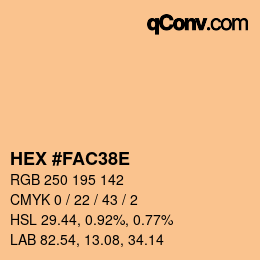 Color code: HEX #FAC38E | qconv.com