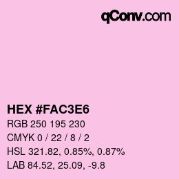 Color code: HEX #FAC3E6 | qconv.com