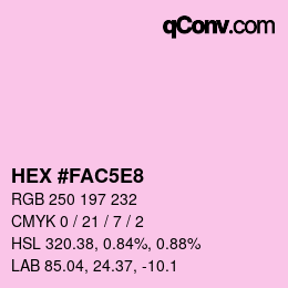Color code: HEX #FAC5E8 | qconv.com