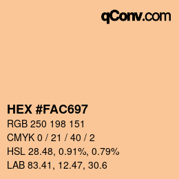 Color code: HEX #FAC697 | qconv.com