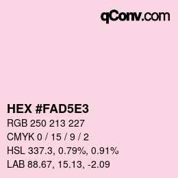 Color code: HEX #FAD5E3 | qconv.com