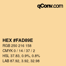 Color code: HEX #FAD89E | qconv.com