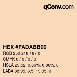 Color code: HEX #FADABB00 | qconv.com