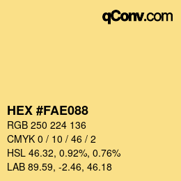 Color code: HEX #FAE088 | qconv.com