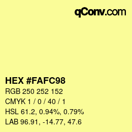 Color code: HEX #FAFC98 | qconv.com