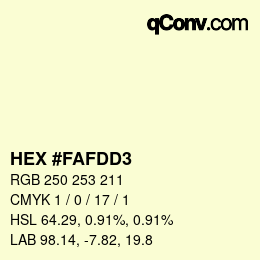 カラーコード: HEX #FAFDD3 | qconv.com