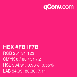 Color code: HEX #FB1F7B | qconv.com