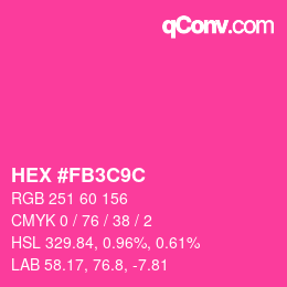 Color code: HEX #FB3C9C | qconv.com