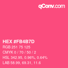 Color code: HEX #FB4B7D | qconv.com