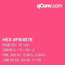 Color code: HEX #FB4B7E | qconv.com