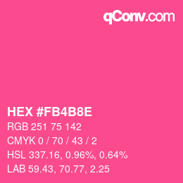Color code: HEX #FB4B8E | qconv.com