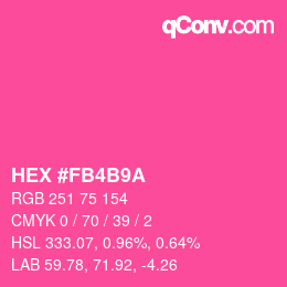 Color code: HEX #FB4B9A | qconv.com