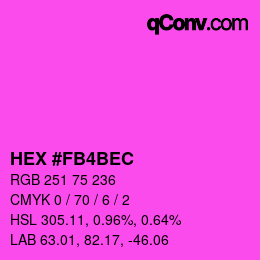 カラーコード: HEX #FB4BEC | qconv.com