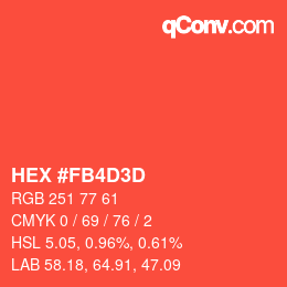 Color code: HEX #FB4D3D | qconv.com