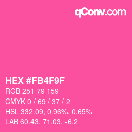 Color code: HEX #FB4F9F | qconv.com