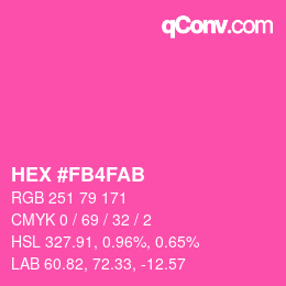 Color code: HEX #FB4FAB | qconv.com