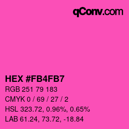 カラーコード: HEX #FB4FB7 | qconv.com