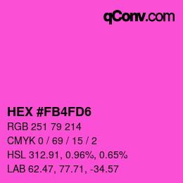 カラーコード: HEX #FB4FD6 | qconv.com