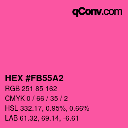カラーコード: HEX #FB55A2 | qconv.com