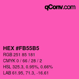カラーコード: HEX #FB55B5 | qconv.com