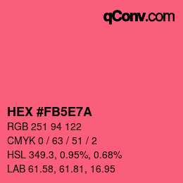 カラーコード: HEX #FB5E7A | qconv.com