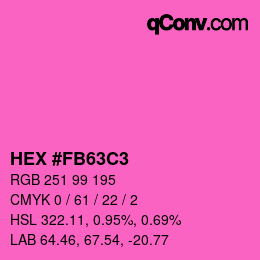 Color code: HEX #FB63C3 | qconv.com