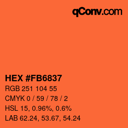 Color code: HEX #FB6837 | qconv.com