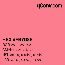 Color code: HEX #FB7D8E | qconv.com