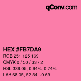 Color code: HEX #FB7DA9 | qconv.com