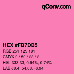 Color code: HEX #FB7DB5 | qconv.com