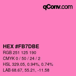 Color code: HEX #FB7DBE | qconv.com