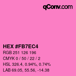 カラーコード: HEX #FB7EC4 | qconv.com