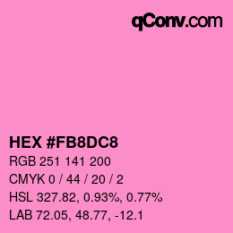 Color code: HEX #FB8DC8 | qconv.com