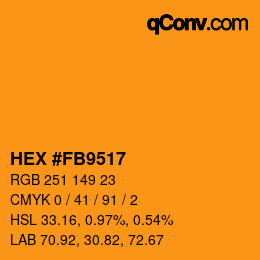 Color code: HEX #FB9517 | qconv.com