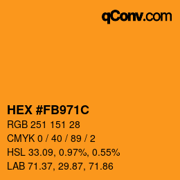 Color code: HEX #FB971C | qconv.com