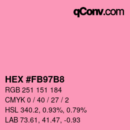 Color code: HEX #FB97B8 | qconv.com