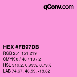 Color code: HEX #FB97DB | qconv.com