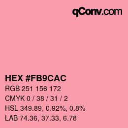 Color code: HEX #FB9CAC | qconv.com