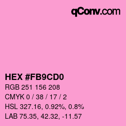 カラーコード: HEX #FB9CD0 | qconv.com