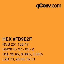 Código de color: HEX #FB9E2F | qconv.com