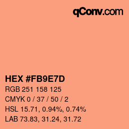 カラーコード: HEX #FB9E7D | qconv.com