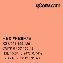 Farbcode: HEX #FB9F7E | qconv.com