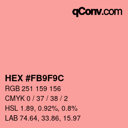 Color code: HEX #FB9F9C | qconv.com