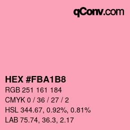 Color code: HEX #FBA1B8 | qconv.com