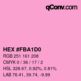 Color code: HEX #FBA1D0 | qconv.com