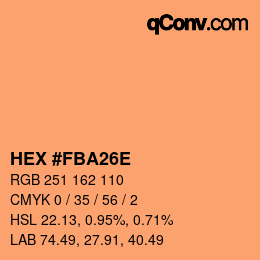 カラーコード: HEX #FBA26E | qconv.com